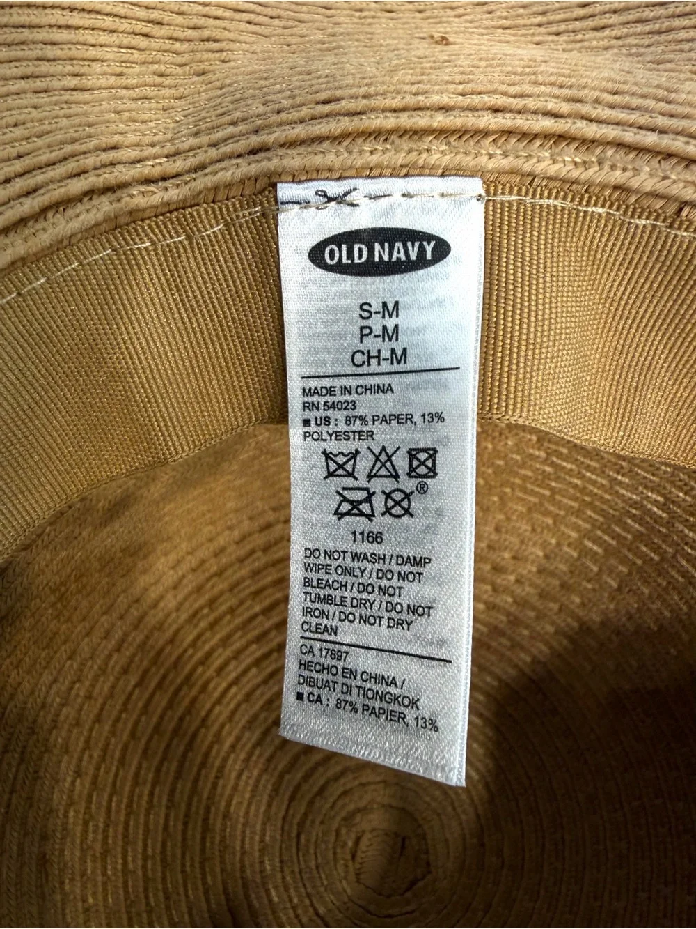 Oversized Wide-Brim Paper-Straw Floppy Sun Hat for Women EUC